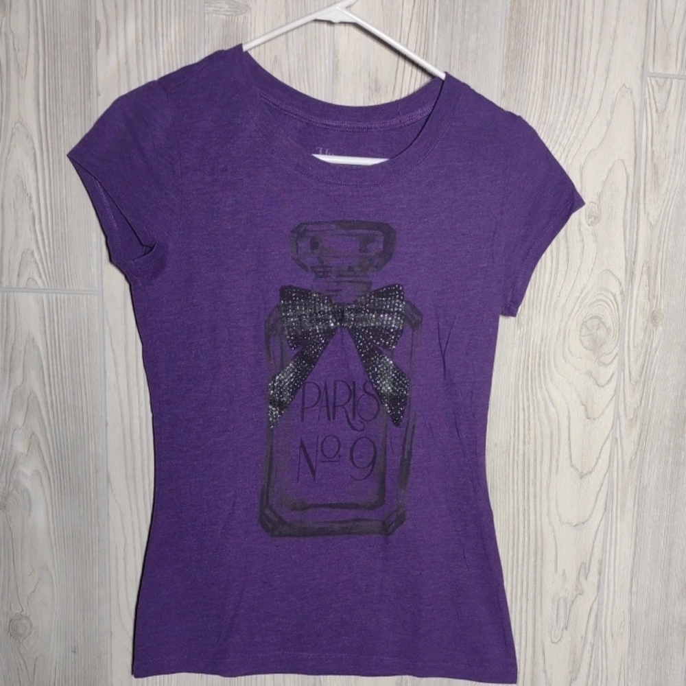 ✴️3 for $15: Purple Graphic Tee with Paris No. 9 Design